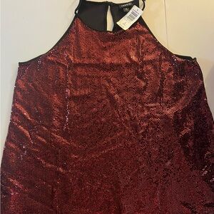Torrid sz2 Red Sequin Tank Top NWT